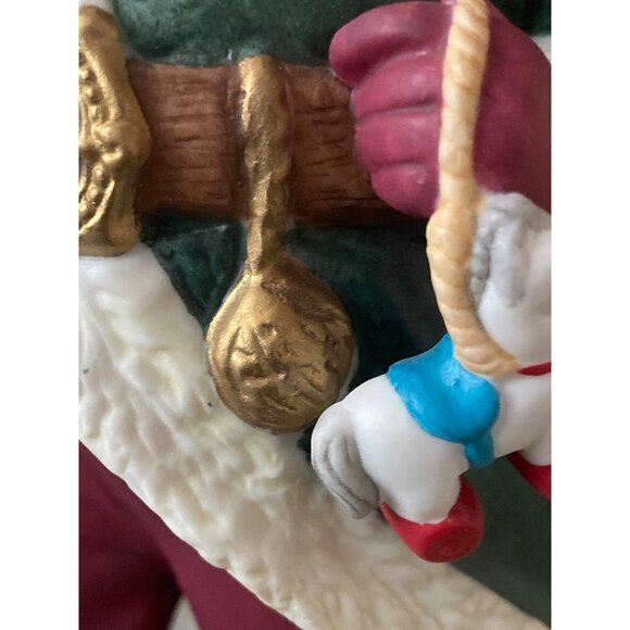 Lenox Victorian Santa Figurine 1993 Fine Porcelain Christmas Decoration Green Co - Picture 10 of 13